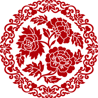 红色喜庆简约风传统吉祥纹样纹路纹理免扣PNG素材图片 (15)