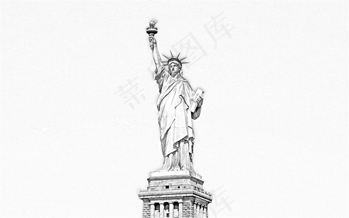 素描自由女神像