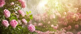 梦幻蔷薇月季园远景