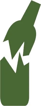 破瓶子 PNG免抠(168x433)