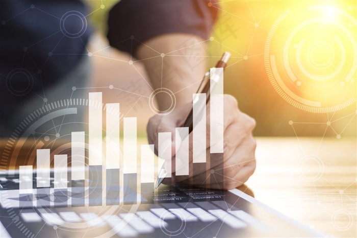 图表元素与写字等创意设计高清图片