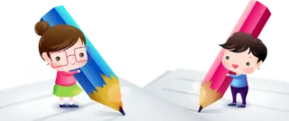 老师学生卡通简笔画少儿兴趣班