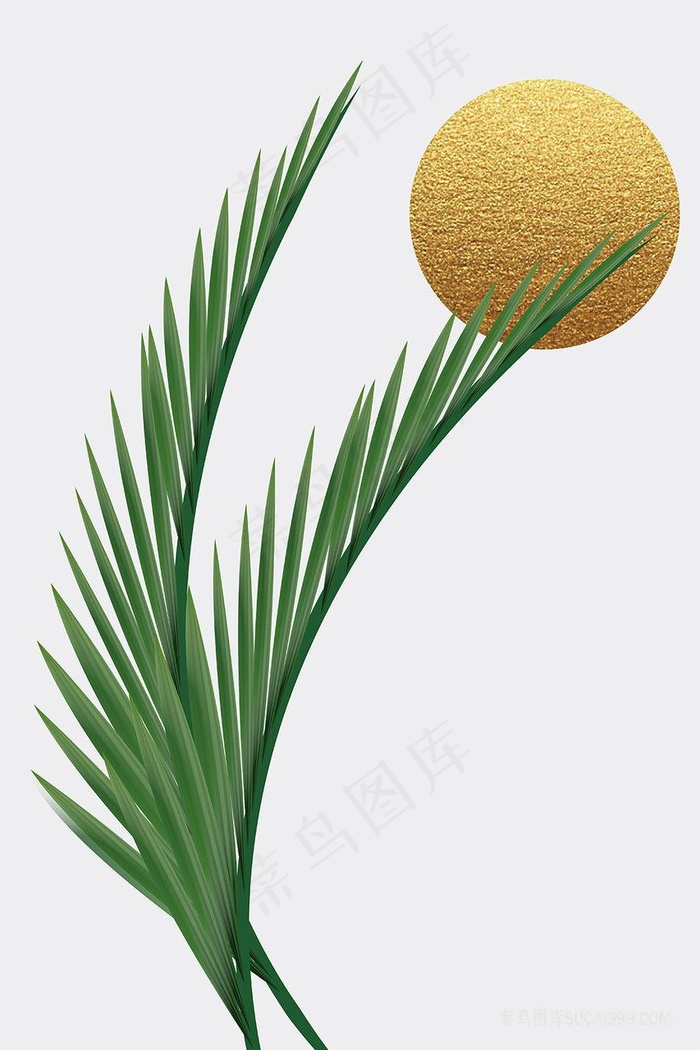 植物时尚绿叶插画