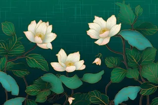 绿色简约清新莲花节气背景