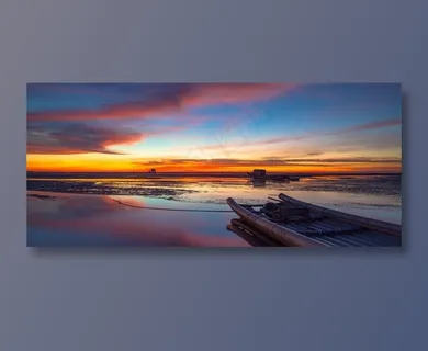 木船沙滩海边晚霞风景图片 木船沙滩海边晚霞风景图片