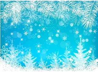 设计冬天雪花卡通背景