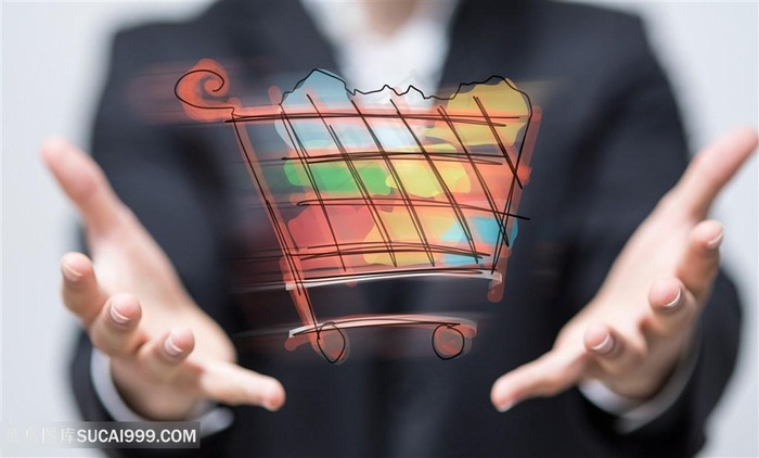 彩色图标网络科技购物高清图片