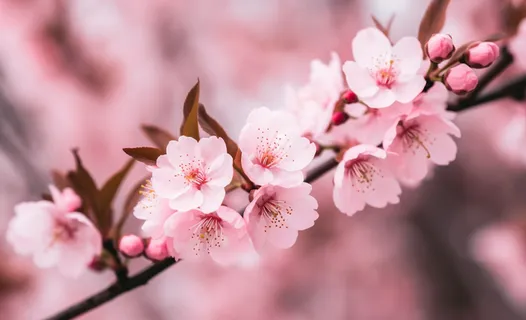 樱花盛开的壁纸插画背景 樱花盛开的壁纸插画背景