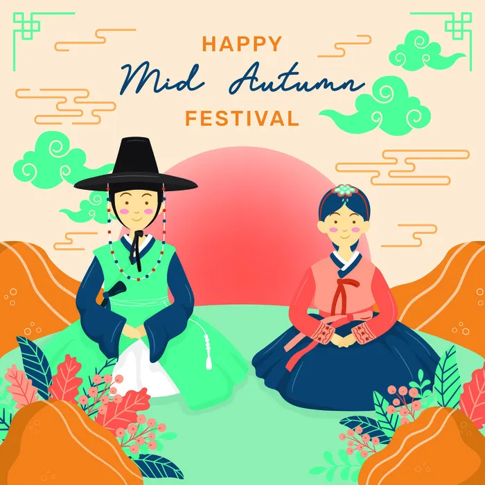 卡通中秋节背景eps,ai矢量模版下载