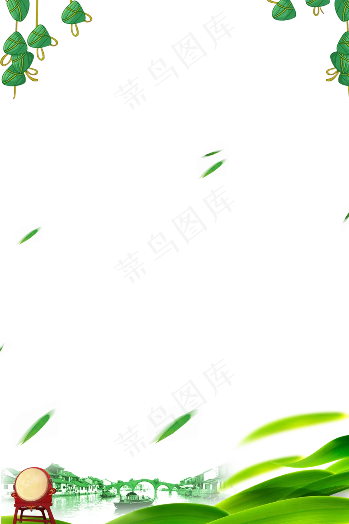 背景叶子端午节