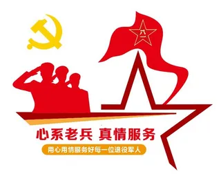 矢量退役军人党建文化墙