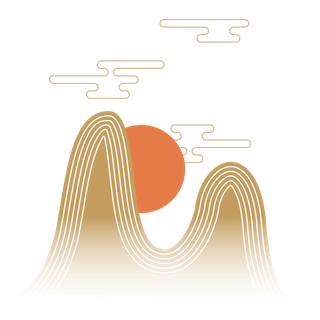 中国风山水祥云PNG免扣素材