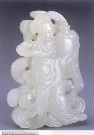 中华传统工艺-端着酒坛的仙女