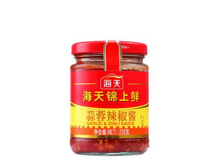海天锦上鲜蒜蓉辣椒酱超市商品白底图免抠实物摄影png格式图片透明底