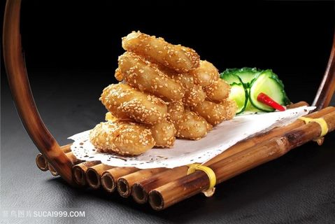 麻仁山药中华美食摄影图