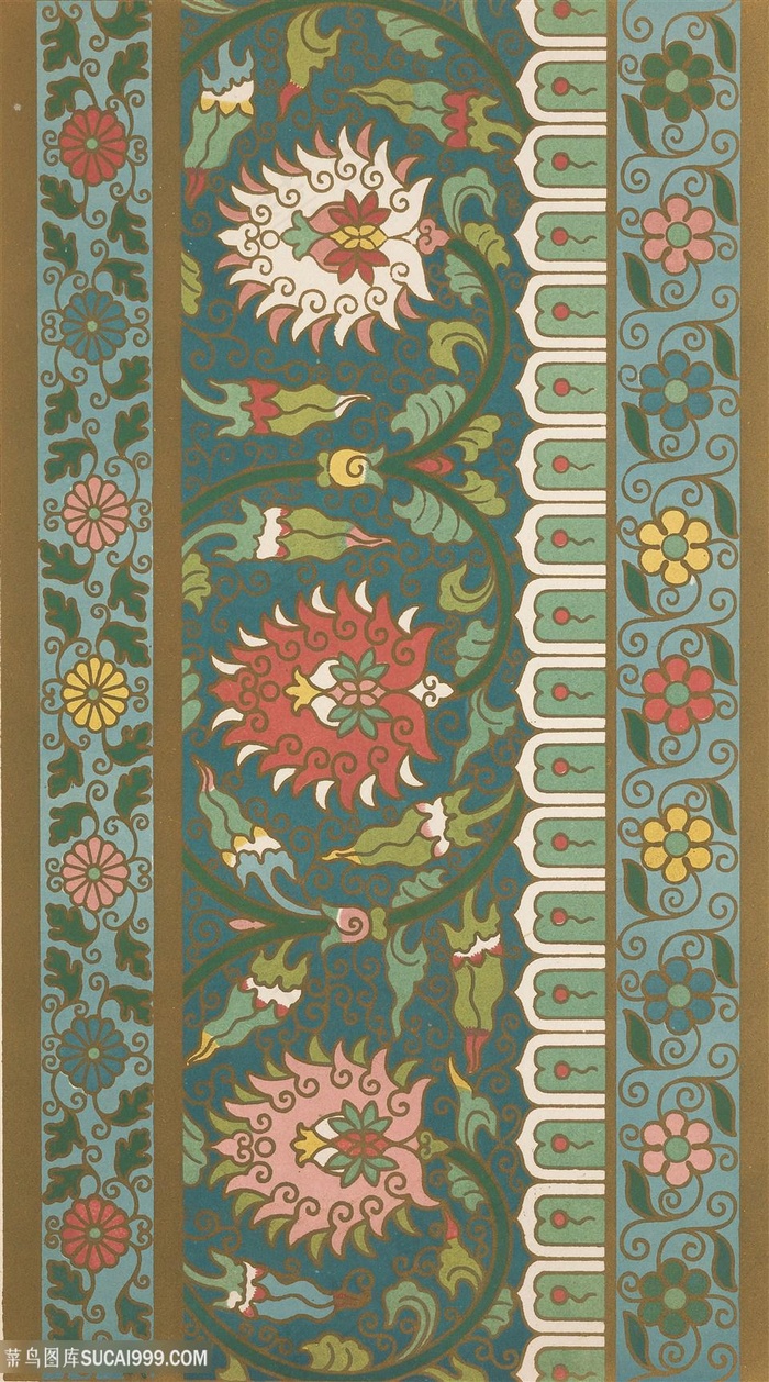 竖版中式传统纹样集锦中国风图片