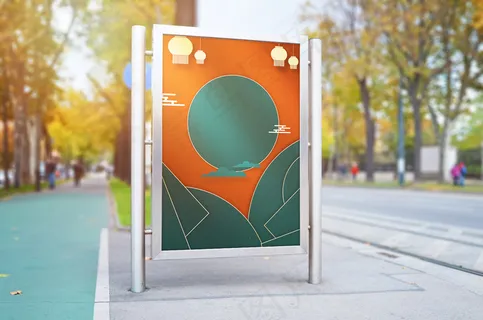 中国风国潮海报背景psd分层模板