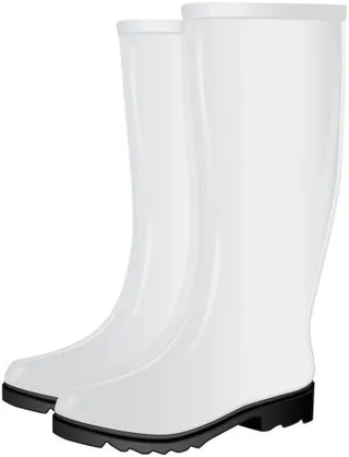 白色橡胶靴 PNG免抠