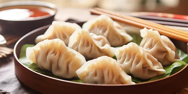 立冬吃饺子美食摄影图