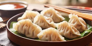 立冬吃饺子美食摄影图