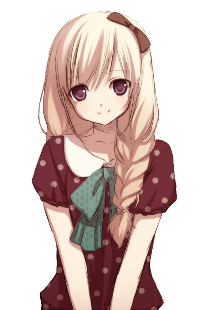 马尾女孩卡通简笔