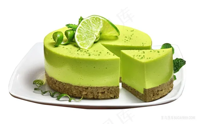 酸橙绿色蛋糕图片