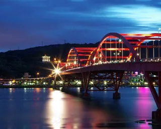 城市壁纸夜里的桥