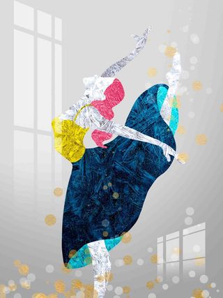 珐琅彩北欧装饰画 