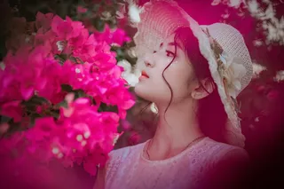 中国侧颜美女图片