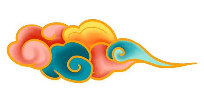 中国风中式国潮敦煌云纹祥云插画图案云朵云彩元素PSDAI设计素材