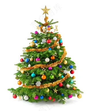 唯美圣诞树光斑光效设计素材图