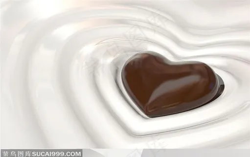 巧克力桌面壁纸-牛奶上的爱心巧克力 巧克力桌面壁纸-牛奶上的爱心巧克力