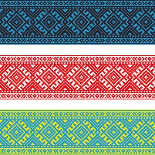 少数民族藏族特色花纹波西米亚风纹理背景图案设计AI矢量图片素材