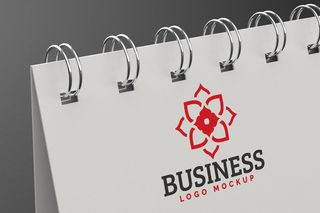 日历logo样机模板