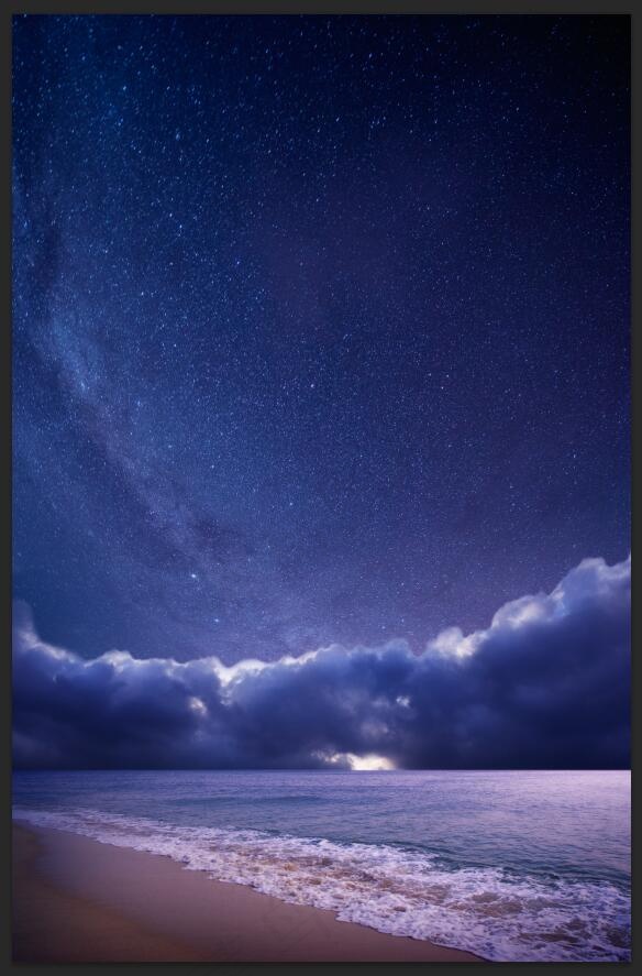海边 海浪 大海 星空  海浪星空 