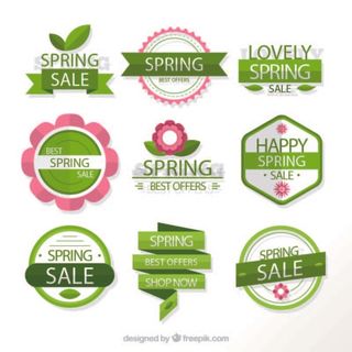 免抠春季促销标签