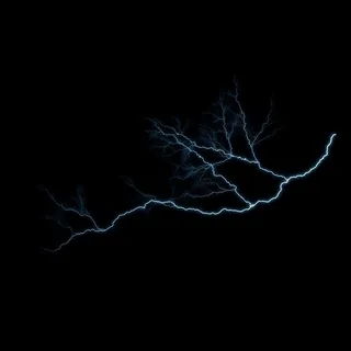 开着叉的蓝色闪电