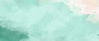 绿色水彩斑驳背景