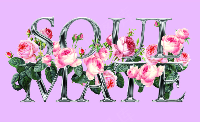 玫瑰花手绘插画ai矢量模版下载