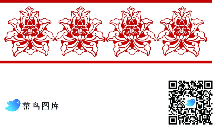 传统花纹宝象花ai矢量模版下载