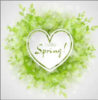 欢迎绿色春天素材