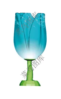 高脚杯状蓝色花朵