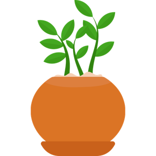 扁平化盆栽图标
