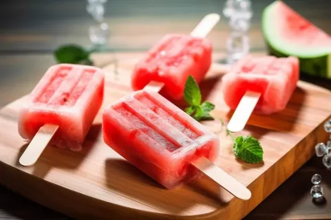 冰镇西瓜冰淇淋背景 冰镇西瓜冰淇淋背景