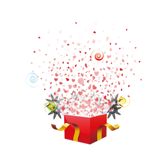 礼包盒打开丽屋情人节