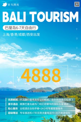 巴厘岛*旅游旅行社宣传海报