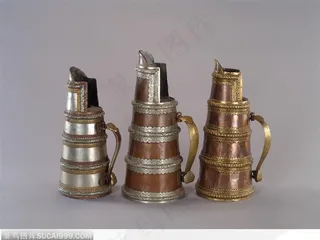 传统工艺-镀金的银水壶