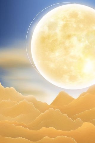 创意简约月光明月海报背景