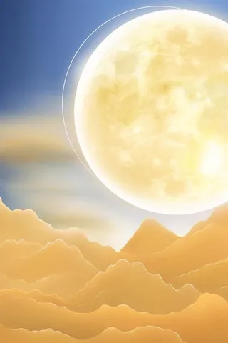 创意简约月光明月海报背景