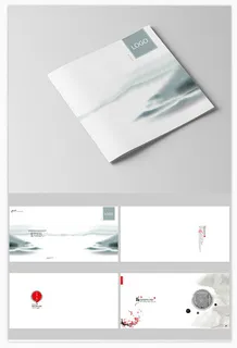 中国风画册模板PSD素材设计企业茶道美食旅游行古风典雅高端创意画册